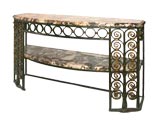 French Iron and Gilded Marble Console,