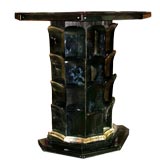 Gun Metal Blue Mirrored Console by Gerard Mille