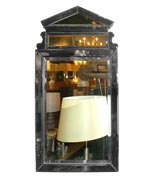 Classical Pediment Top Beveled Mirror