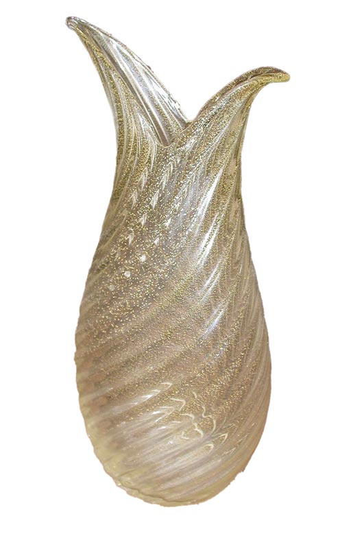 Barovier Cordonato Oro Glass Vase For Sale