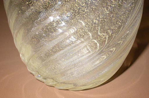 Cordonato oro glass vase, by Barovier, Italian 1930s.