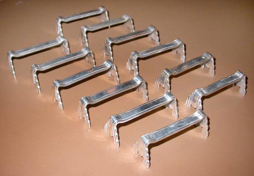Set of twelve silver plated art deco knife rests, by Christofle, French 1930s.