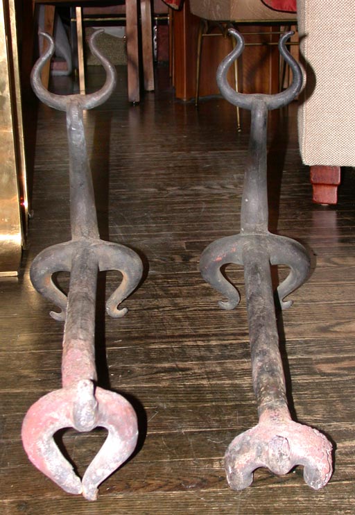 Pair of Russell Wright Andirons