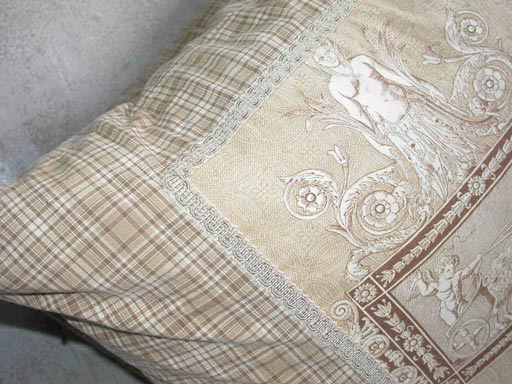 French Pair Antique Toile Pillows