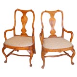 Pair of 18th Century Continental Armchairs