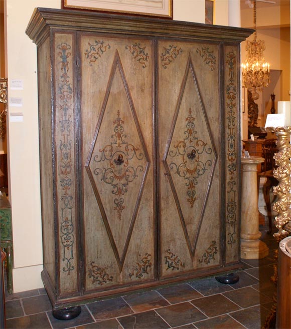 Italian Baroque Painted Armoire