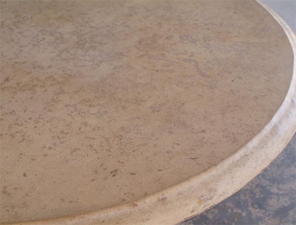 Belgian HAND CARVED LIMESTONE TABLE For Sale