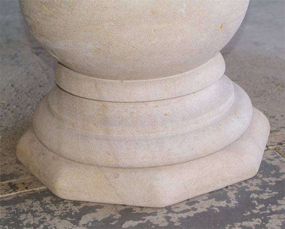 HAND CARVED LIMESTONE TABLE For Sale 2