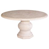 HAND CARVED LIMESTONE TABLE