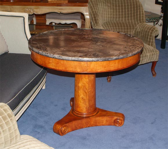 Continental Empire Flame Birch Circular Table