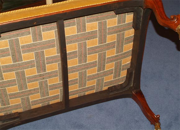 George II Style Needlework Upholstered Rosewood Ottoman 3