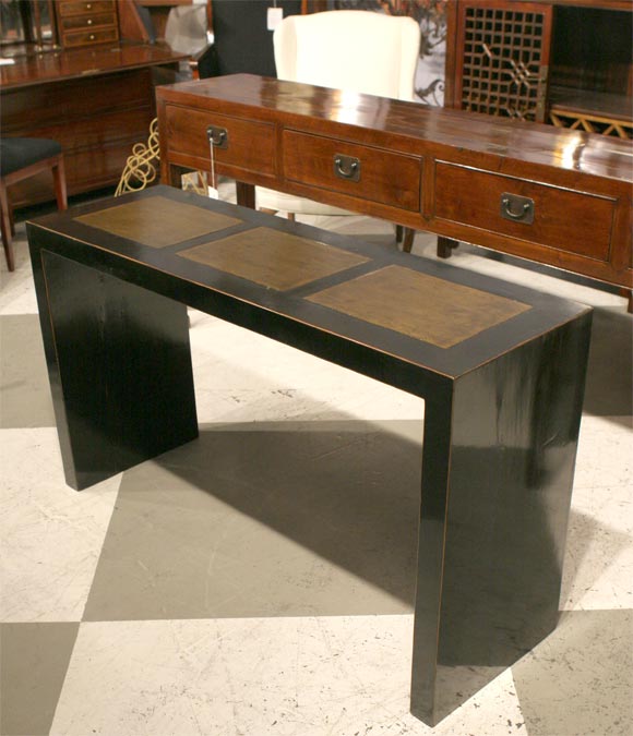 Chinese Console table with Ming Dynasty courtyard stone