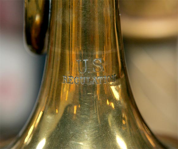 Brass Bugle Lamp stamped 