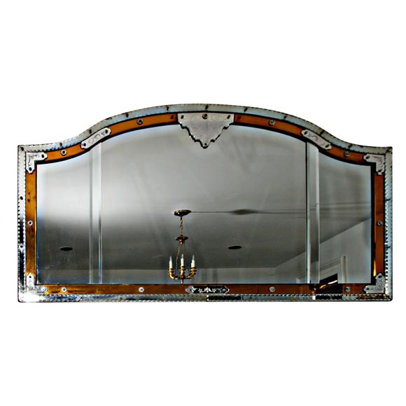 Venetian Overmantel Mirror For Sale