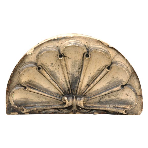 Scrolled Fan Terra Cotta Overdoor from Late 19th Century England 