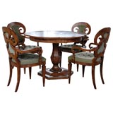 C. 1960 Dining Set w/ Beidermeier Style Chairs