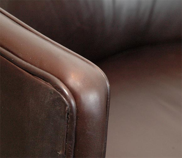 Vladimir Kagan Leather Swivel Chairs 4