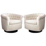 Pair of Milo Baughman Swivel Chairs