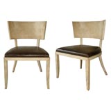 Parchment Covered Klismo Chairs