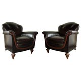 Pair of French Club Chairs