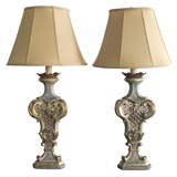 Pair of Venetian Blue Lamps