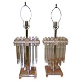 Pair of Lucite Lamps Pair of Lucite Lamps