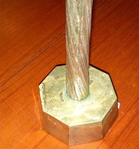 1960s Bronze Sculpture of a Narwhal Tusk by Guy Louis Dulouchou For Sale 1