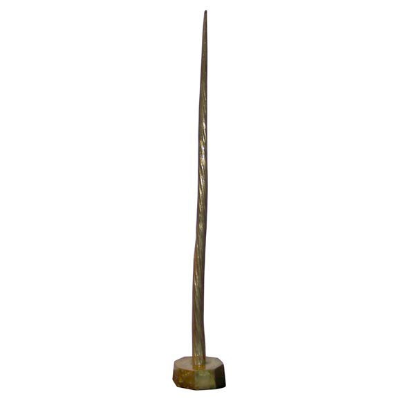 1960s Bronze Sculpture of a Narwhal Tusk by Guy Louis Dulouchou For Sale