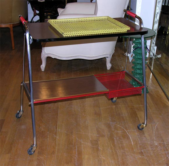 #3445 Mid Century Serving Cart