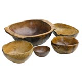 A Collection of Late 18th/Early 19th c. Swedish Burlwood Bowls