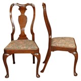 PAIR OF QUEEN ANNE CHAIRS