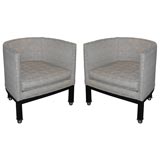 Pair of armchairs by Jacques Adnet