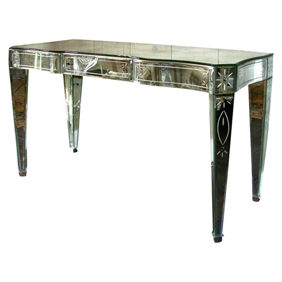 Venetian Mirrored 3-Drawer Console For Sale