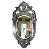 Circa 1920 Venetian Etched and Beveled Mirror