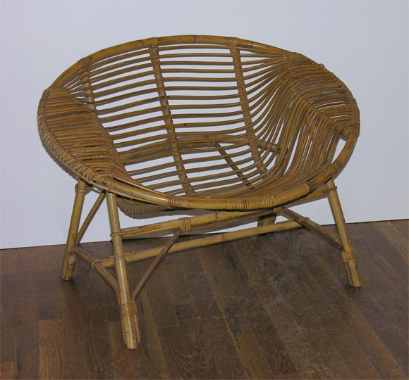 Set of Three Rattan Saucer Chairs by Abraham at 1stDibs wooden saucer