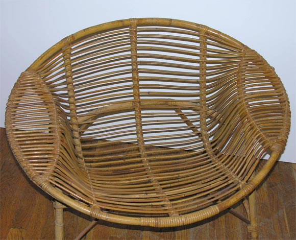 wooden saucer chair