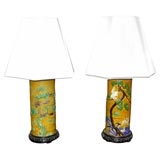 1920's Japanese  Pottery  lamps