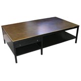 Paul McCobb leather top coffee table