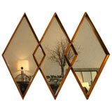 Gold Leaf Triple Diamond Mirror Gold Leaf Triple Diamond Mirror