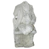 19th Century  French Plaster Fragment of a Seated Man