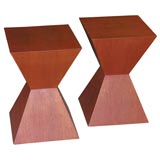 Pair of Geometrically Inspired Occasional Tables