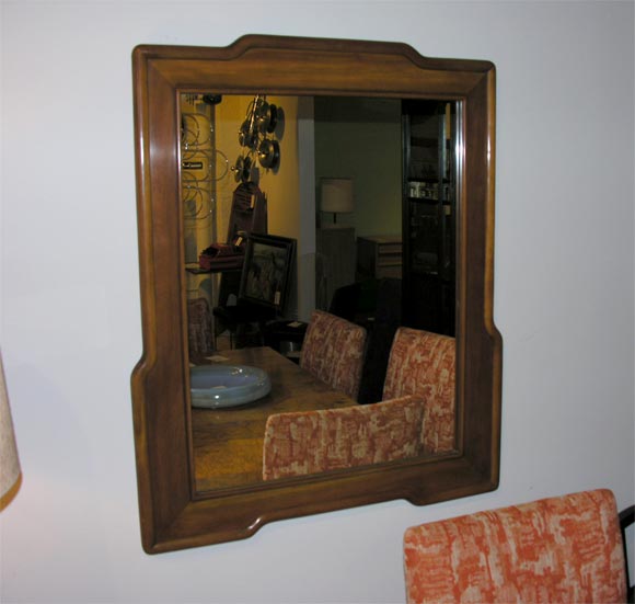 Cloud Lift Fruitwood Frame Mirror by John Widdicomb