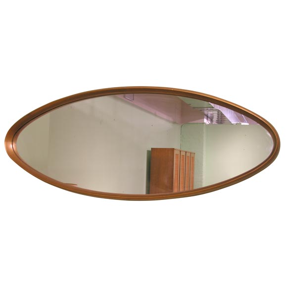 Glamorous Giltwood Oval Mirror For Sale