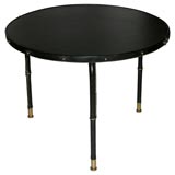 Jacques  Adnet Leather Occasional Table.