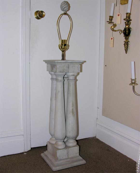 pair of architectural column lamps