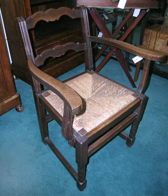 Pair Carved Armchairs