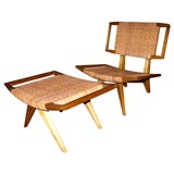 Rare Lounge Chair and Ottoman by Paul Laszlo