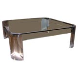 Exceptional Thick Acrylic Coffee Table by Prismatiques