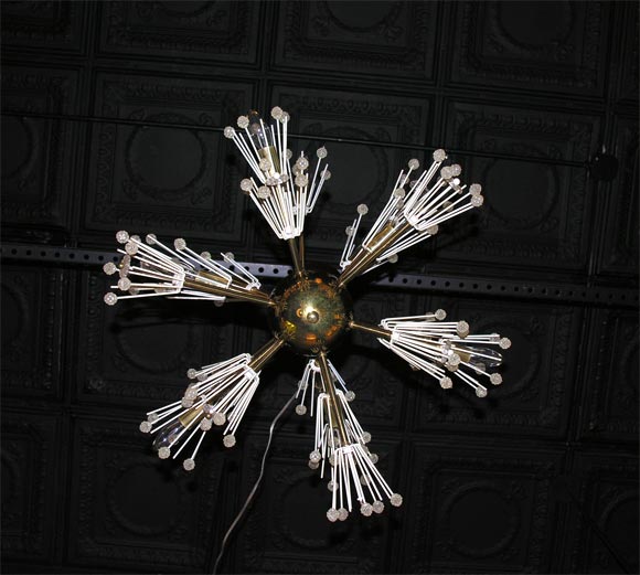Starburst Chandelier with Flowers by Lightolier 2