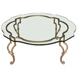 Gilt Iron and Glass Coffee Table